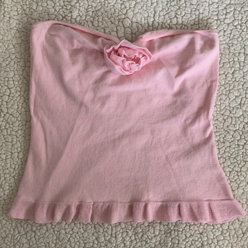 Pink Strapless Valentino Top